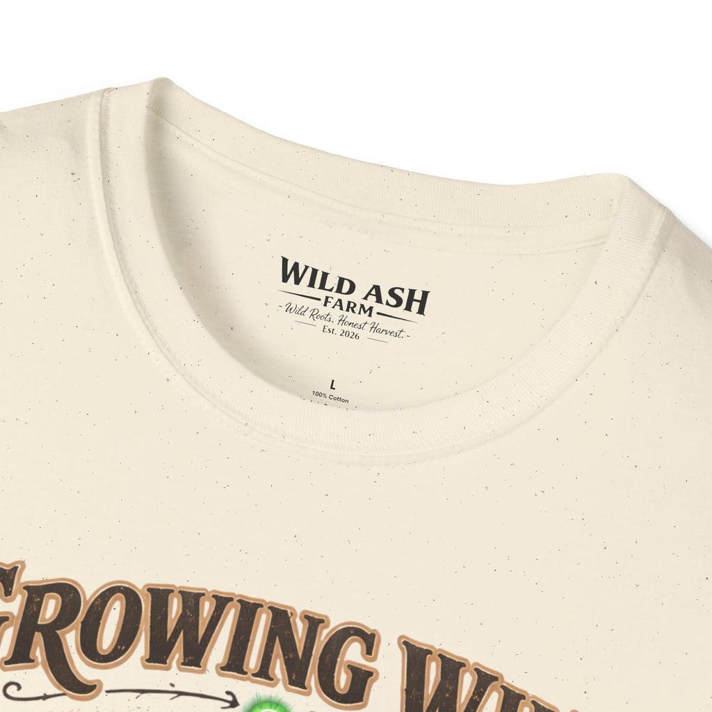 Growing Wild Country Raised T-Shirt — Western Cowgirl Boots & Cow Print Graphic