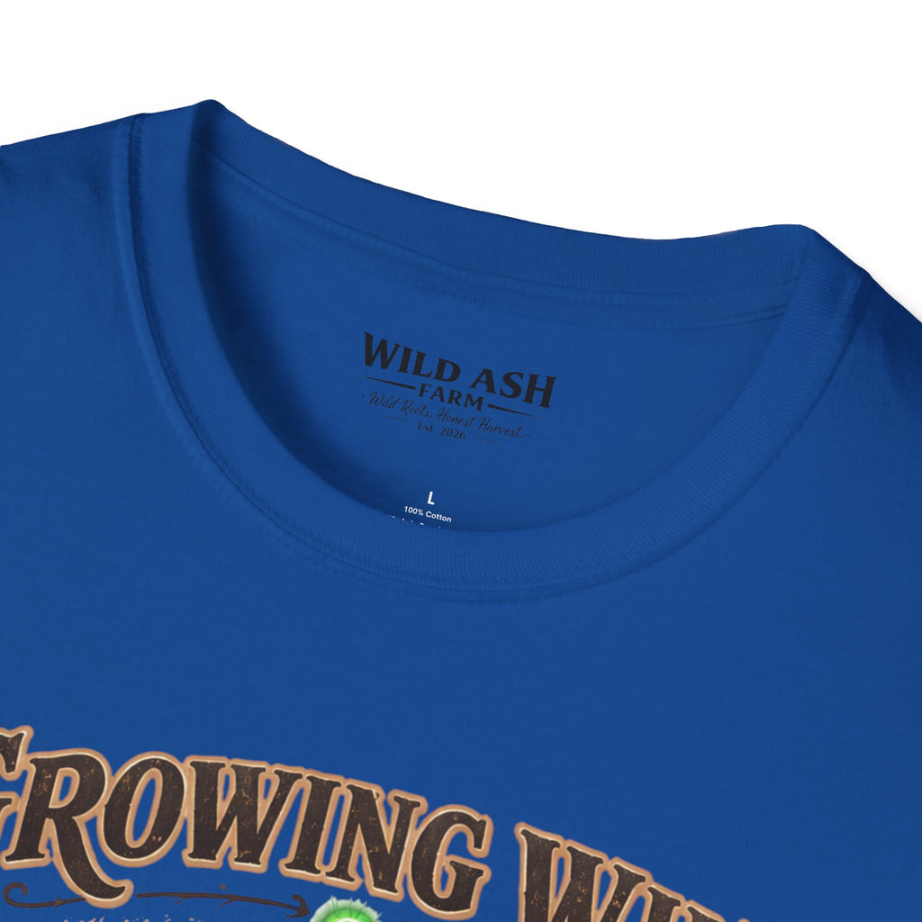 Growing Wild Country Raised T-Shirt — Western Cowgirl Boots & Cow Print Graphic
