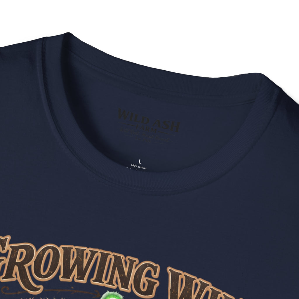Growing Wild Country Raised T-Shirt — Western Cowgirl Boots & Cow Print Graphic