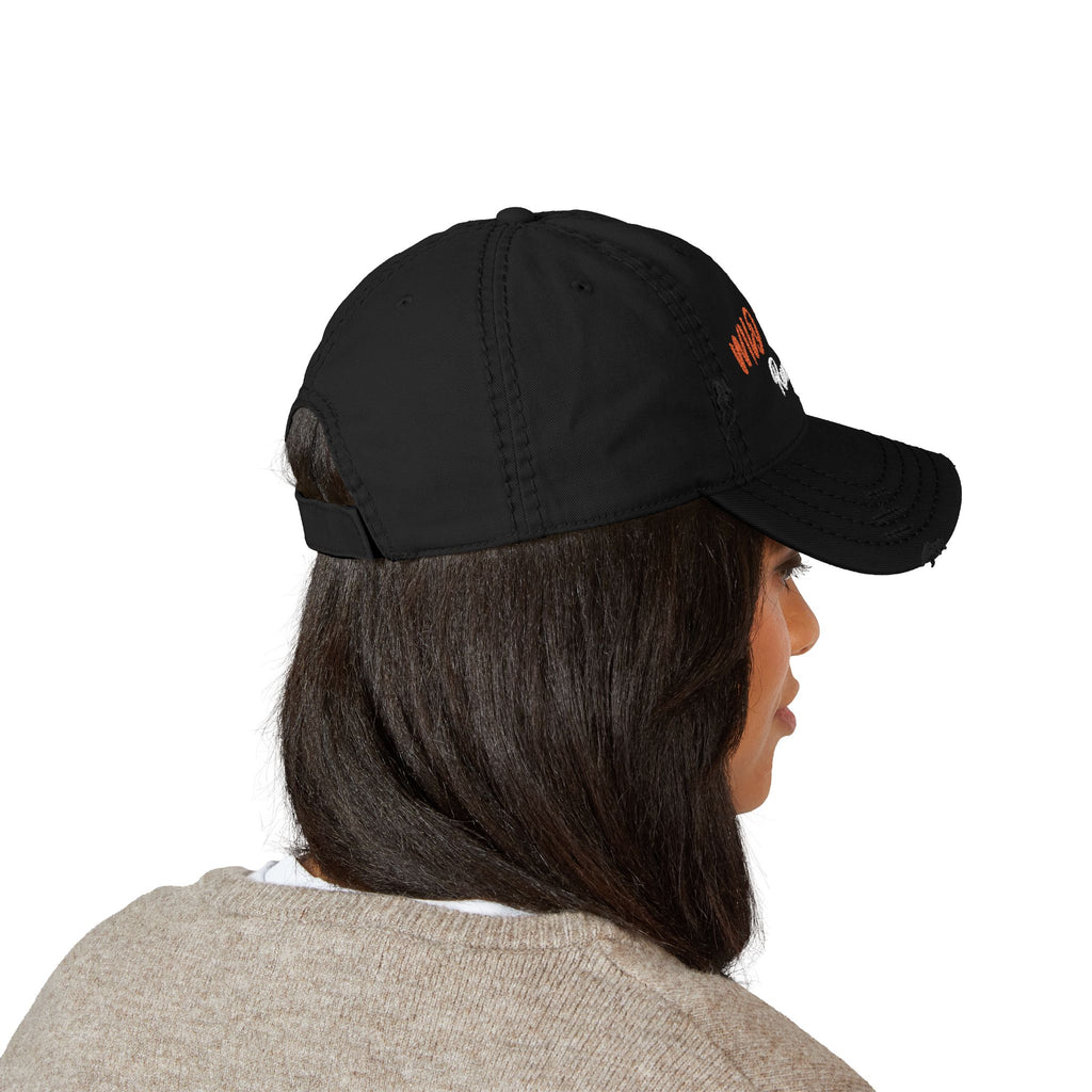 Distressed Dad Hat — "Wild Roots" Embroidered Baseball Cap